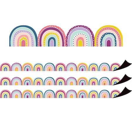 Teacher Created Resources Oh Happy Day Rainbows Magnetic Border, 24 Feet Per Pack, 3PK TCR77560