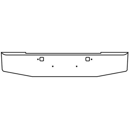 Replacement For Kenworth W900B Aerocab Year 2024 Chrome Steel 12 In Standard Taper Bumper Wmounting