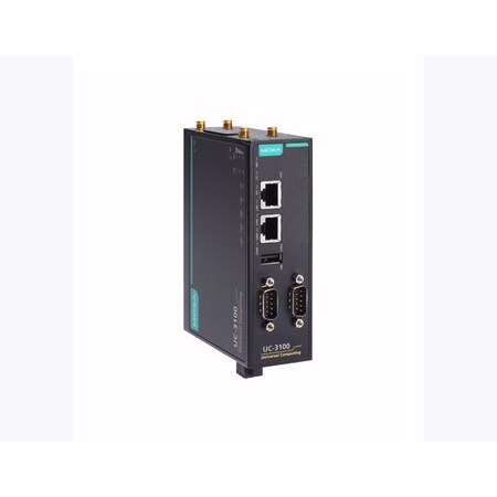 Moxa RISC-based LTE cat.1 computer for AU/NZ, Wi-Fi a/b/g/n, 1 GHz CPU, 512MB RAM, UC-3121-T-AU-LX