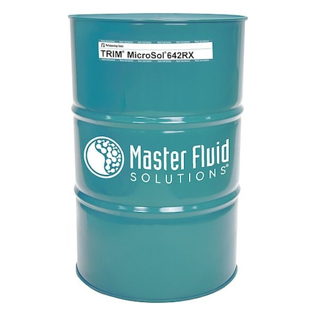 Trim Cutting Fluid, MicroSol 642RX, Soluble Oil, 54 gal, Drum, Light Yellow to Amber MS642RX-54G