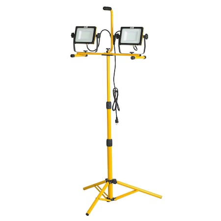 Alert Reel Mfg ProLite Professional Grade Twin LED, 14000 Lumen Tripod Flood Light, 6' 18/3 SJTW, IP54 LF240ST