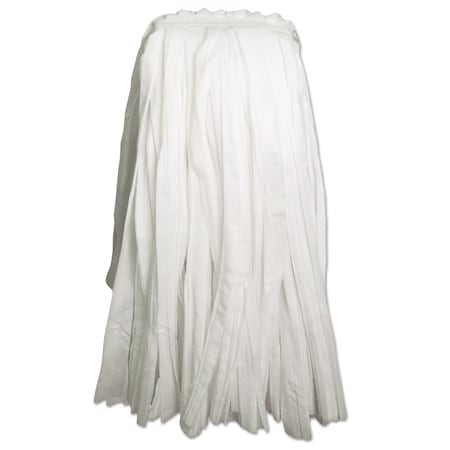 Boardwalk Cut-End Wet Mop Head, Rayon/Polyester, Non-Woven, White, 20oz BW1020