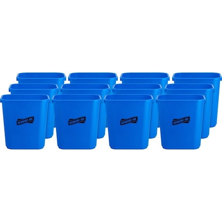 Genuine Joe 28quart Recycle Wastebasket, Blue, 12PK GJO57257CT