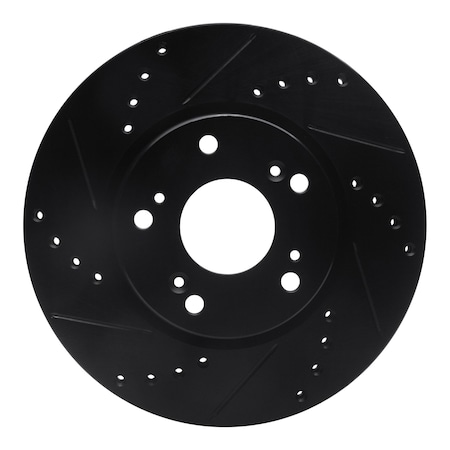 Dynamic Friction Co DFC Brake Rotor - Drilled and Slotted - Black 633-59034L