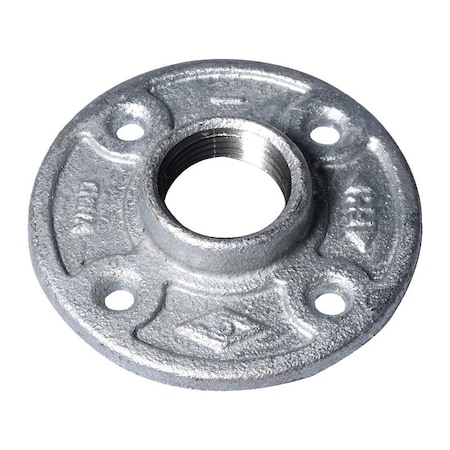 Worldwide Sourcing Floor Flange Mallble Galv 1 27-1G