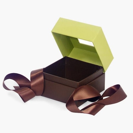 Nashville Wraps Pistachio & Chocolate Ribbon Window Box, Petite 3.75x3.75x3, 18PK BFB1PC