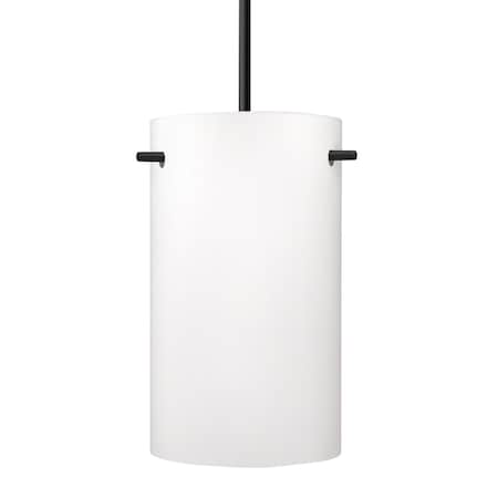 Besa Lighting Besa Tamburo 5 Pendant, Opal Matte, Black Finish, 1x 100W MAX E26 Base 1JT-400507-BK