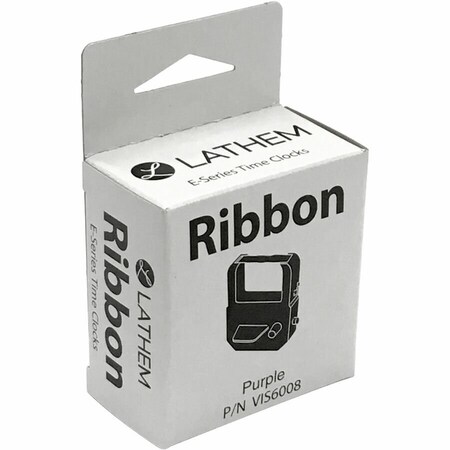 Lathem Time Time Recorder Ribbon, 1000E, Purple VIS6008