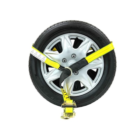 Mytee Products 2 inx10 ft Lasso Ratchet Strap Finger J Hook Wheel Net Auto Tow Towing Tie Down RST-210FH