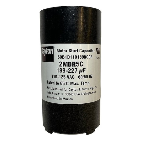 Dayton Motor Start Capacitor, Round 2MDR5