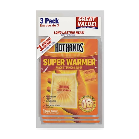 Hothands Body Warmer, Up to 18 hr, Air-Activated, 3 PK HH11PDQ