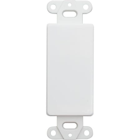 Cable Wholesale Decora Wall Plate Insert, White, Blank 301-1005