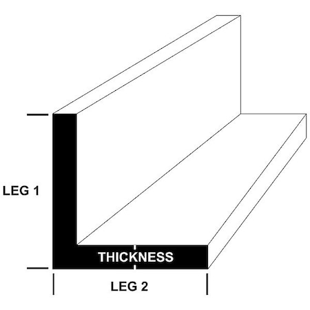 Zoro Select SS Angle Equal 316, 4 ft Overall L 2158_48_0