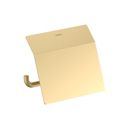 Hansgrohe AddStoris Toilet Paper Holder with Cover in Brushed Gold Optic 41753250