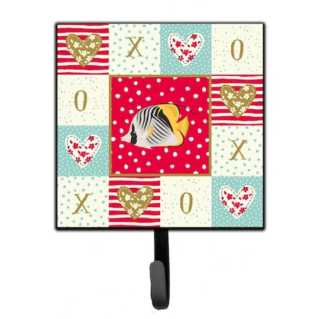 Carolines Treasures 4.25 x 1 x 7 in. Butterfly Fish Love Leash or Key Holder CK5466SH4