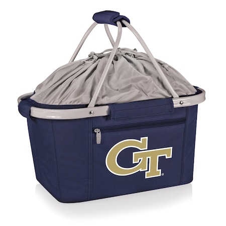 Picnic Time Family Of Brands NCAA Georgia Tech Yellow Jackets Metro Shopping Basket - Insulated Picnic Basket 645-00-138-194-0