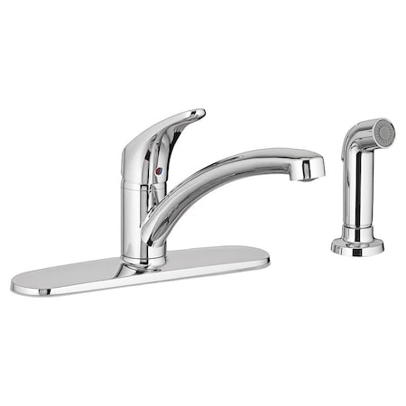 American Standard Colony Pro Series Kitchen Faucet, 1.5 gpm, 1-Faucet Handle, 4-Faucet Hole, Brass, Deck 7074040.002