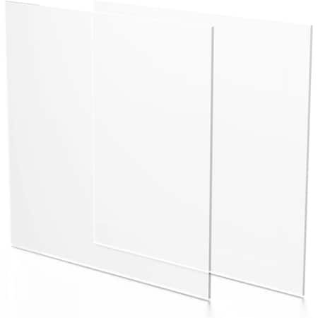 Fab Glass And Mirror Pack of 2 Plexiglass Sheets 1/8in thick, Clear 12in x12in  Square Acrylic Sheets with Prote... ACR3M12X12SQ