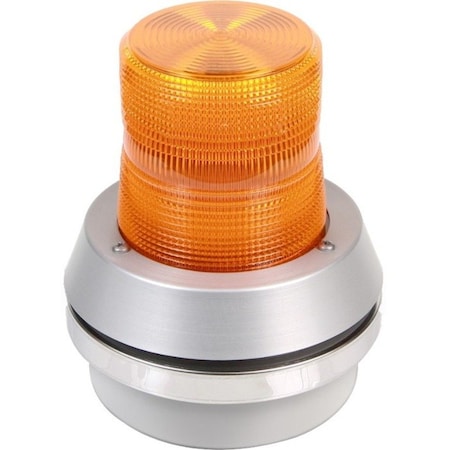 Edwards Signaling Horn Strobe, Horn, Pulse, 120VAC, 85 dB, Cast Aluminum, Amber Lens, Gray Housing, Surface Mount 51XBRFA120A