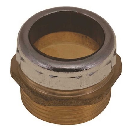 Durapro Trap Connector, 1-1/4 in. OD x 1-1/4 in. MIP Finish Brass 162060