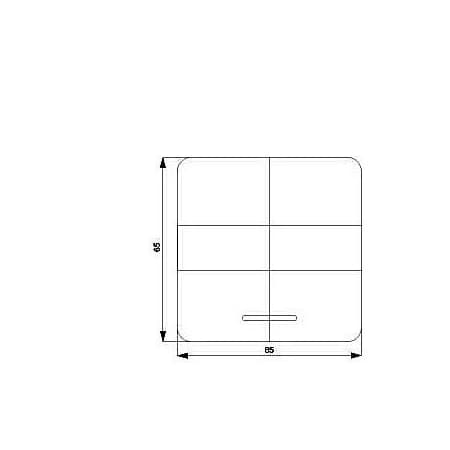 Siemens DELTA profil titanium white Rocker switch with window 5TG7817
