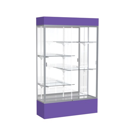 Ghent Lighted Floor Display Case 48x80x16, Mirror 3174MB-SN-PE
