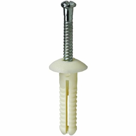Dottie Nail Drive Anchor, 1/4" Dia., 1" L, Polyethylene 100 PK 1714