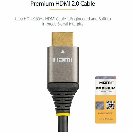 Startech.Com 3ft 1m Certified HDMI 2.0 Cable 4K 60Hz HDMMV1M