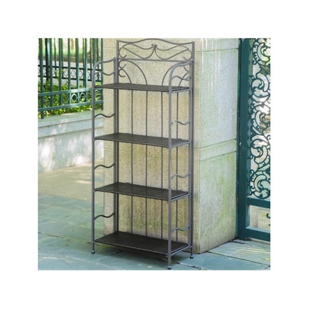 International Caravan 24 in. Valencia 4-Tier Plant Stand, Chocolate 4121-CH