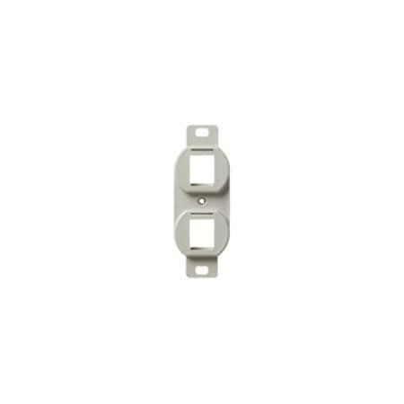 Hubbell Premise Wiring Hubbell 2 Socket Duplex 106 Outlet Faceplate - 2 x Socket(s) - Gray BR106G