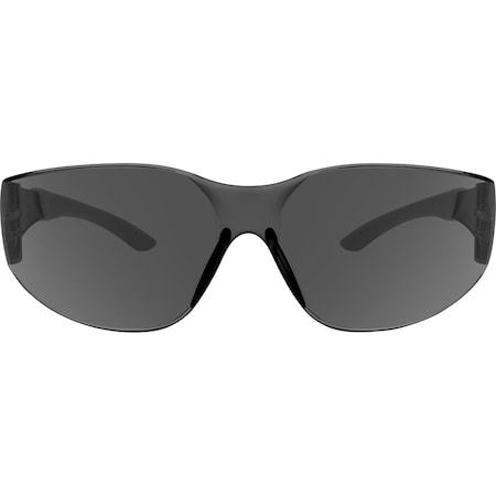 Ironwear Polycarbonate UV Safety Glasses with Comfort Grip Temple Tips, Grey, Grey 3575-G-G