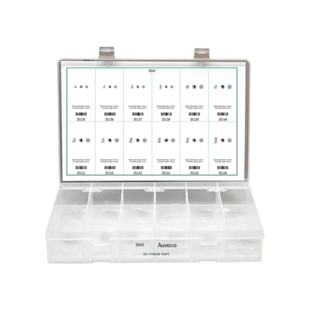 Auveco Self-Piercing Rivets Quik-Select Ii 12 Varieties - 120 Pieces Assortment 6949