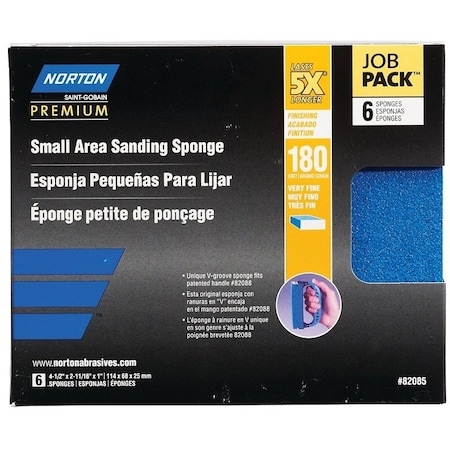 Norton Abrasives Sand Sponge 180Grt 6PK 07660782085
