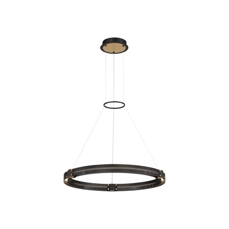 Eurofase Bayswater Contemporary LED Chandelier, 1-Light, 2800 Lumens, Soft White/Matte Black 37053-017