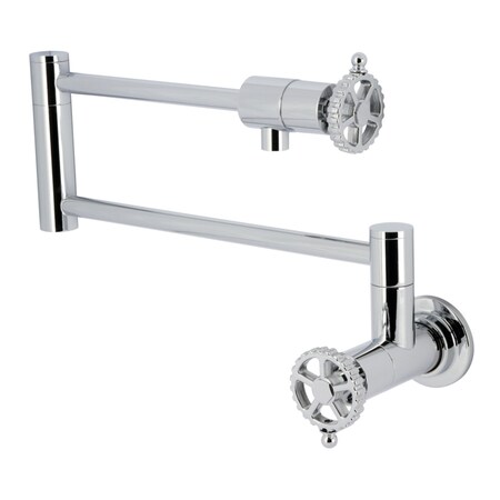 Kingston Brass Wall Mount Pot Filler Faucet, Polished Chrome KS4101CG