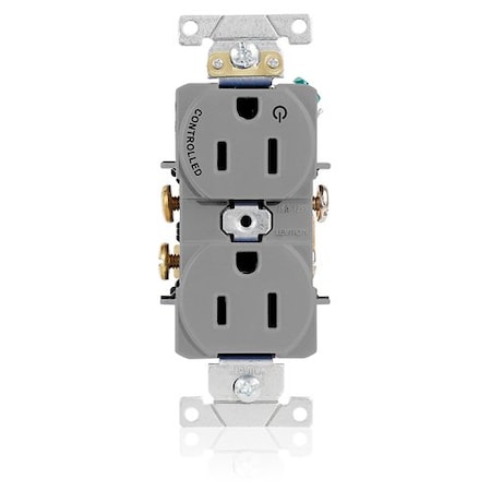 Leviton Dup Rec 15A 125V 1MCtrl Self-Gr Red 5262-S1G