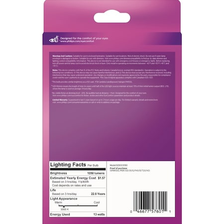 Signify Ultra Definition 100W Equivalent Bright White PAR30L Medium Dimmable LED Floodlight Light Bulb 576017