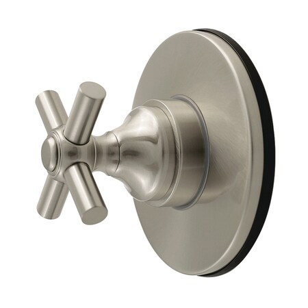 Kingston Brass Single-Handle Six-Way Diverter Valve with Round Trim Kit, Brushed Nickel KS4038EX