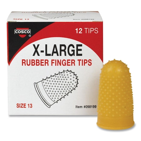 Compasion Extra Large Size 13 Fingertip Pads, Amber CO3757675