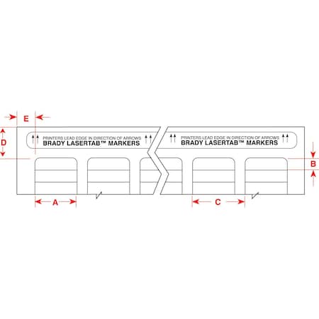 Brady LaserTab High Temp Polyimide Lbls 0.5 in H x 0.8 in W Amber 66/PK, 66PK LAT-5-652-10