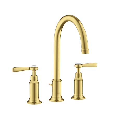 Axor Montreux Widespread Faucet 180 with Lever Handles and Pop-Up Drain, 1.2 GPM in Brushed Gold Optic 16514251
