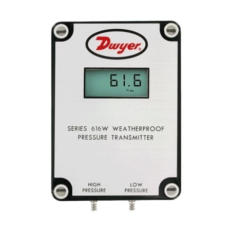 Dwyer Instruments Diff pressure transmitter 0-6 inch 616W-2-LCD