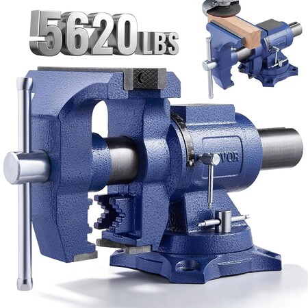 Vevor 6-1/2" Multi-Purpose Bench Vise Heavy Duty Ductile Iron 360 Deg Swivel Base 9467