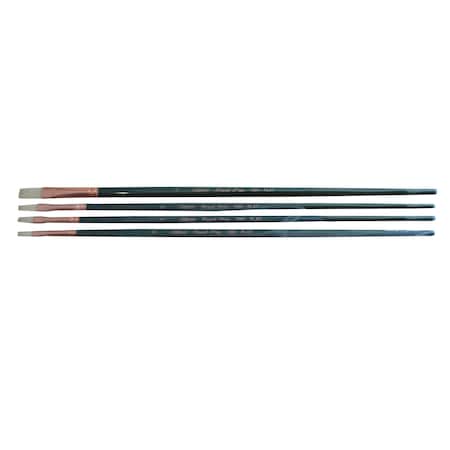 Silver Brush Grand Prix Small Flat Brushes, 4-Piece Set GP-1069