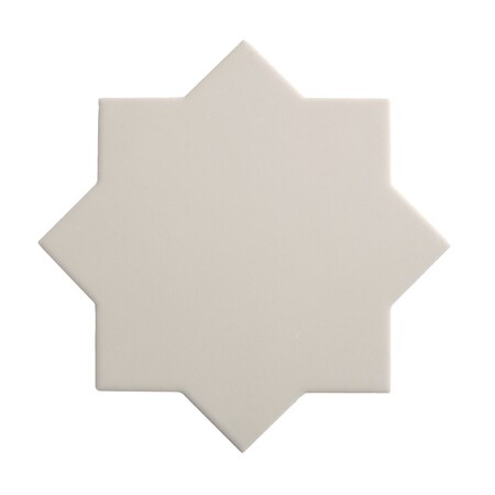 Apollo Tile Seville 7 x 7 in. Matte Light Gray Porcelain Star Wall and Floor Tile 5.31 sq ft/case, 34PK TNG88STRGRYA