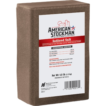 American Stockman 4 Lb. Iodized Salt Block 90017