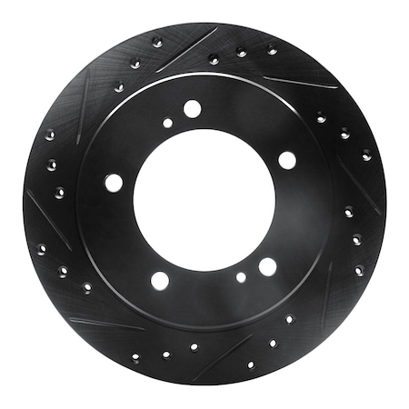 Dynamic Friction Co DFC Brake Rotor - Drilled and Slotted - Black 633-47059L