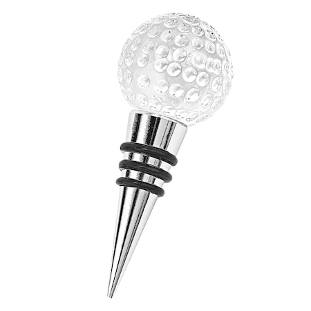 Homeroots 4in Clear Lead Free Crystal Bottle Stopper 375771