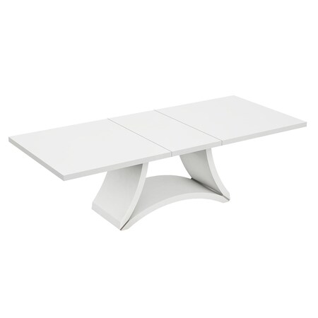 Homeroots 98" White Solid Manufactured Wood Dining Table 366264