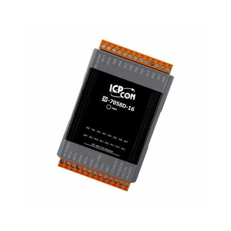 Icp Das 16-ch Isolated DI (Wet, 80-250 VAC/VDC) Module with LED Display M-7058D-16